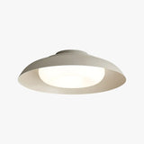 White Disc-shaped Bedroom Recessed Ceiling Light