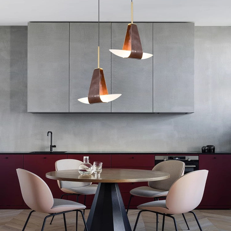 Adjustable Dimmable Glass Boat-Shaped Kitchen Pendant Light