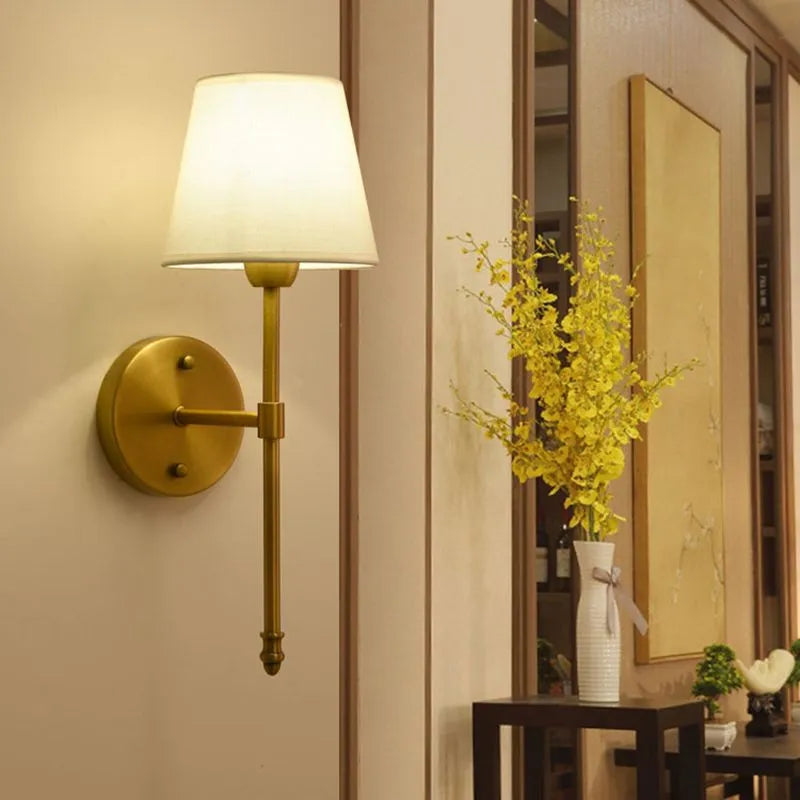 Double Wall Lights for Living Room Brass