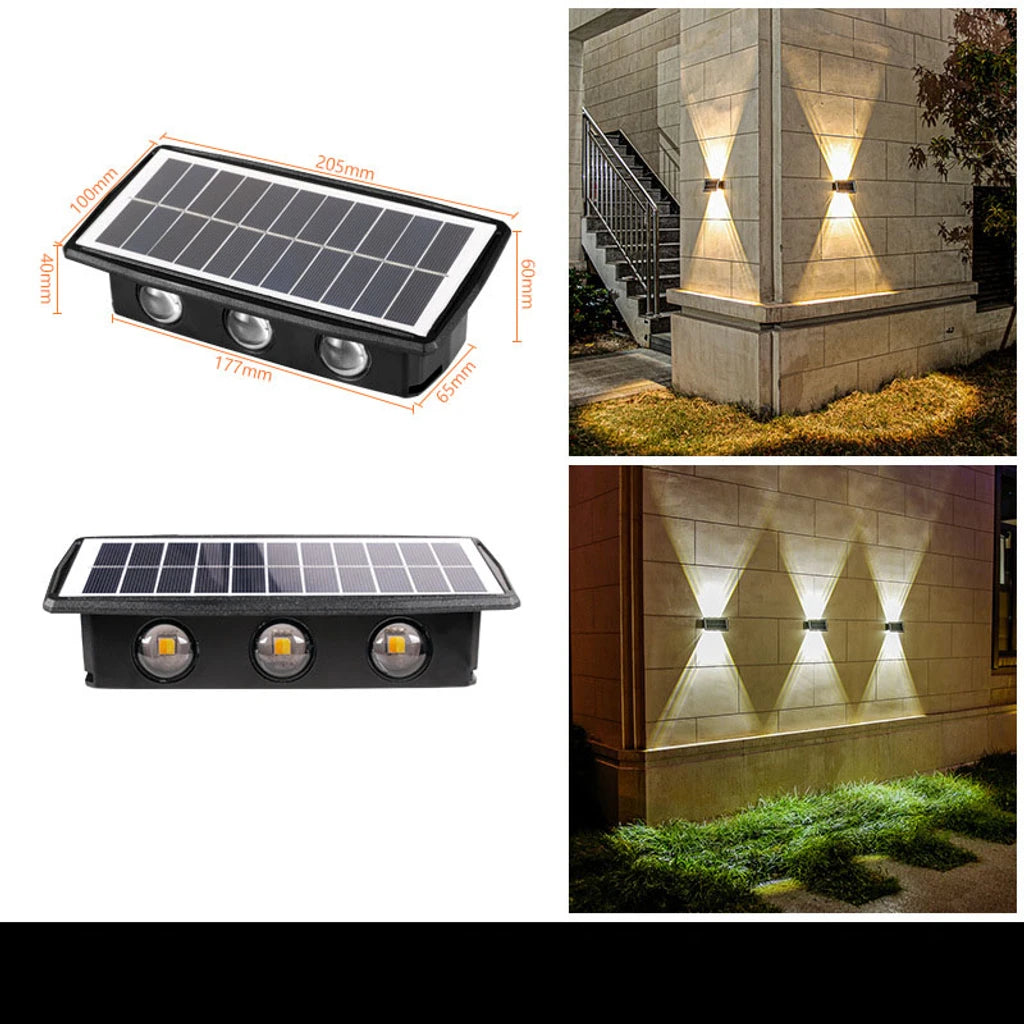 Waterproof Solar Powered Outdoor Wall Decor Light