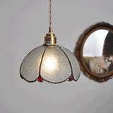 Conical Lampshade Glass Splicing Vintage Pendant Light