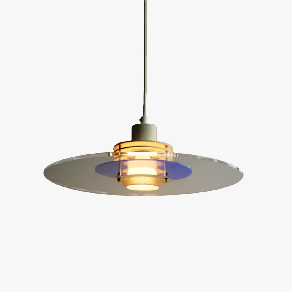 Circular Single-Head Modern Bedroom Pendant Light