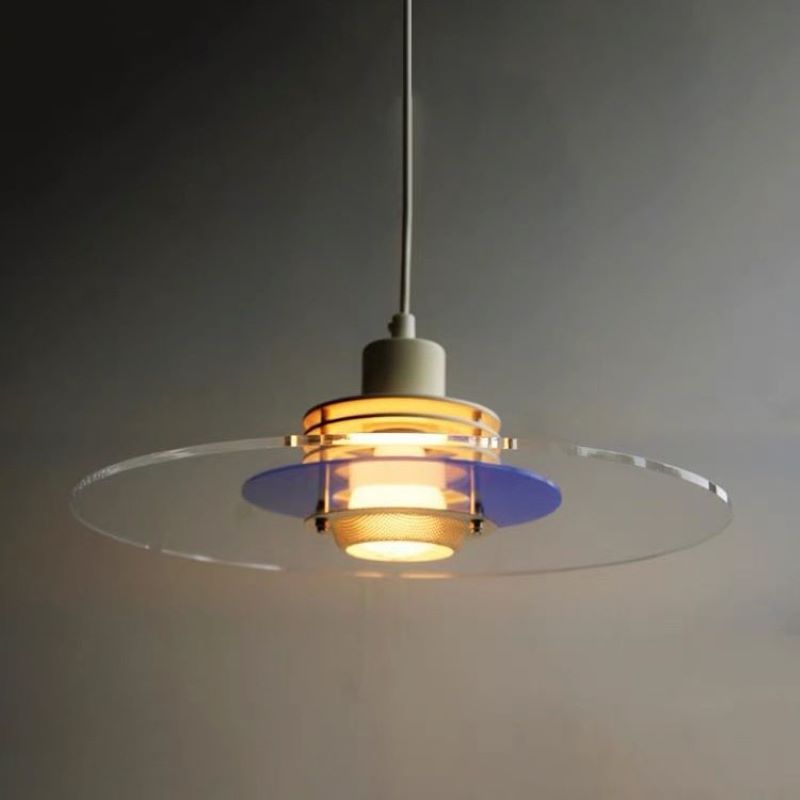 Circular Single-Head Modern Bedroom Pendant Light