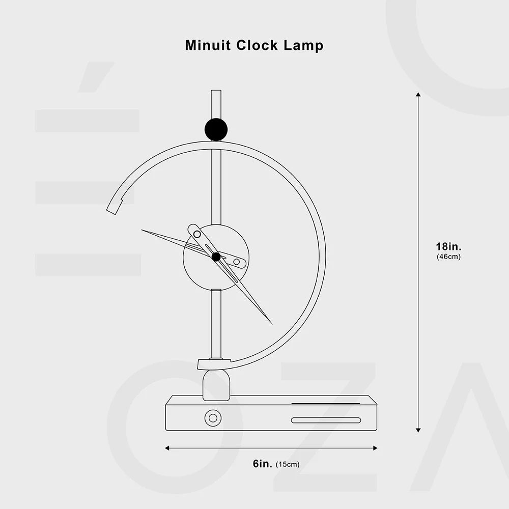 Clock Lamp with Wireless Charging