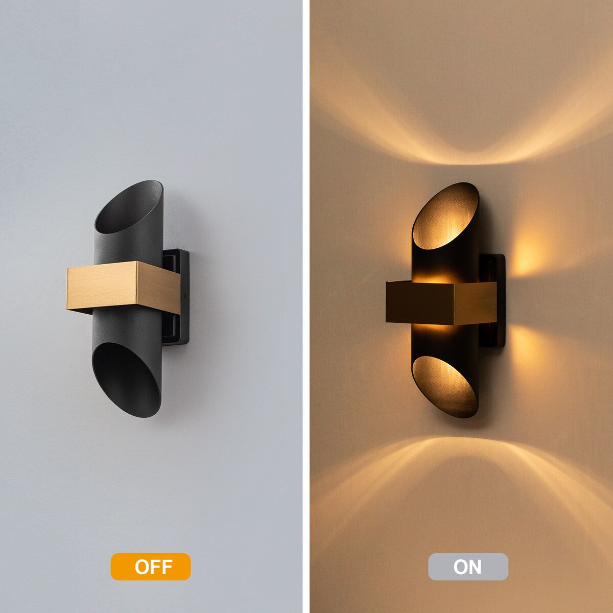 Modern Industrial 2-Light Outdoor LED Wall Sconce