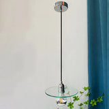 Disc Glass Modern Single Head Pendant Light