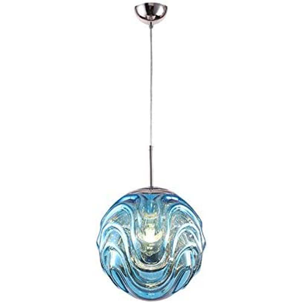 Colorful Wavy Pattern Spherical Glass Pendant Light