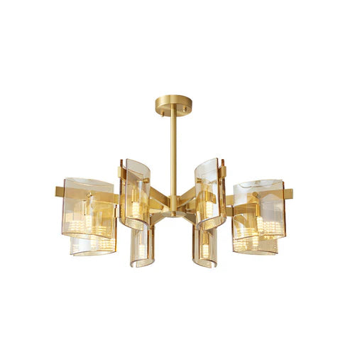 Gold Multi-Arm Bedroom Modern Chandelier