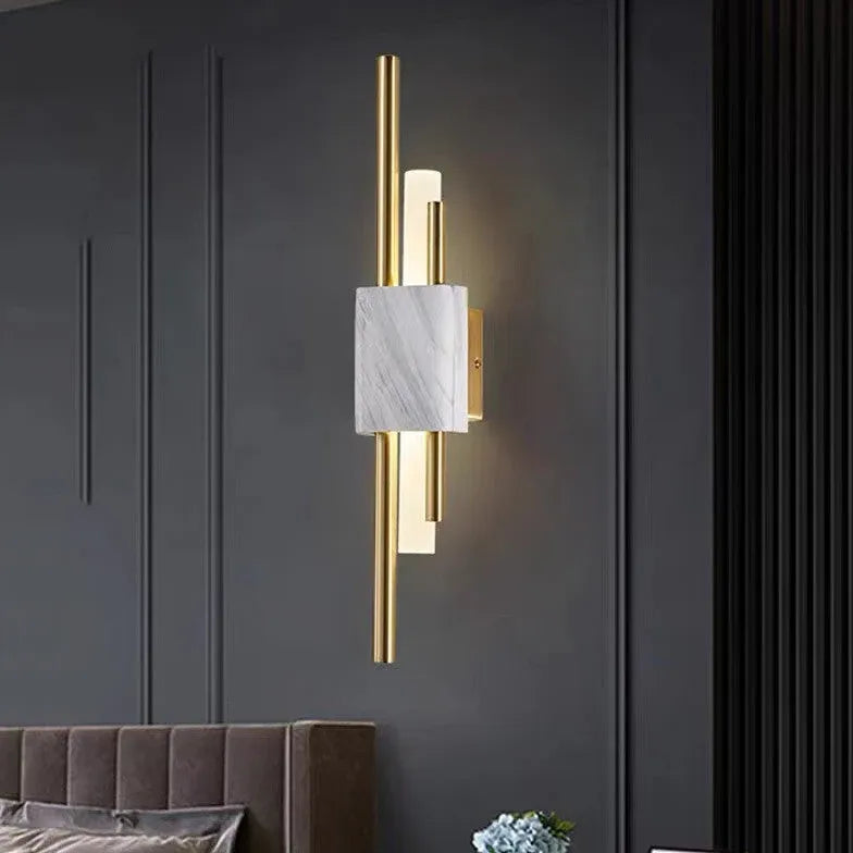 Marble Brass Up and Down Lights