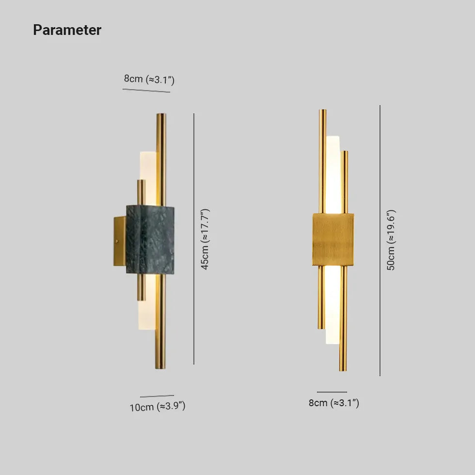 Marble Brass Up and Down Lights