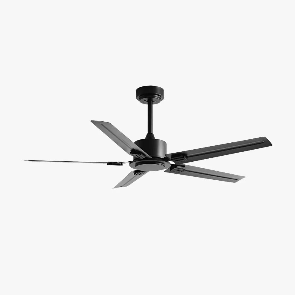 Black Three-Blade Industrial Dining Ceiling Fan