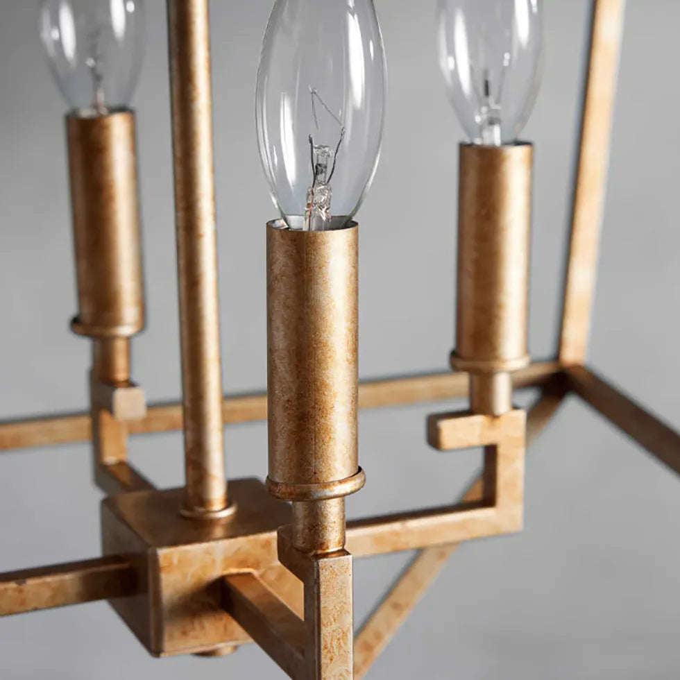 Geometric Cage Candelabra-style Vintage Industrial Ceiling Light