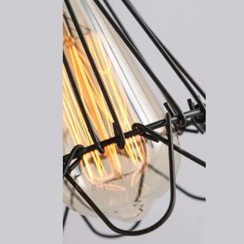 Metal Wire Frame Dining Room Wall Light