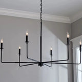 Black Candelabra Industrial Living Room Chandelier