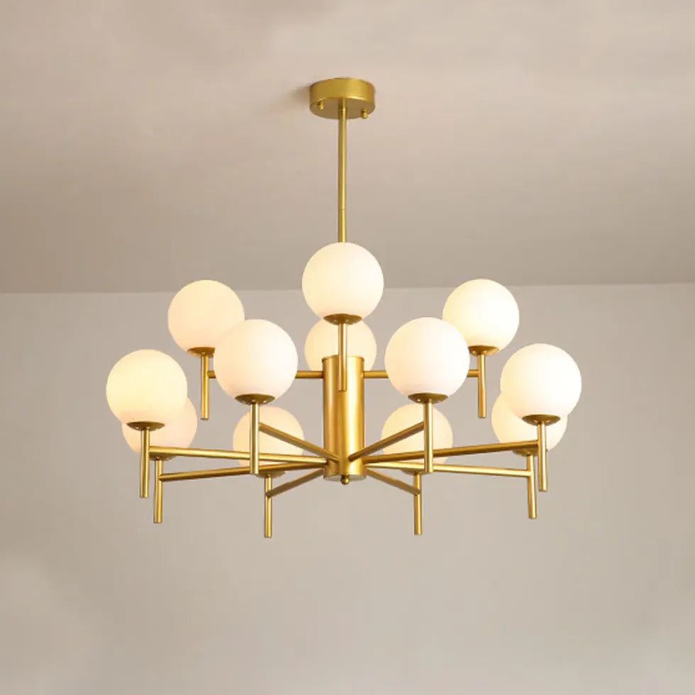 Multi-Light Spherical Glass Modern Chandelier