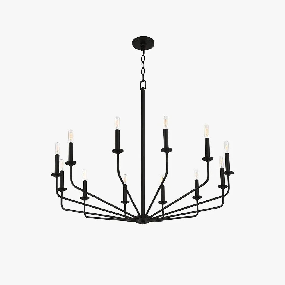 Black Metal Modern LED Chandelier