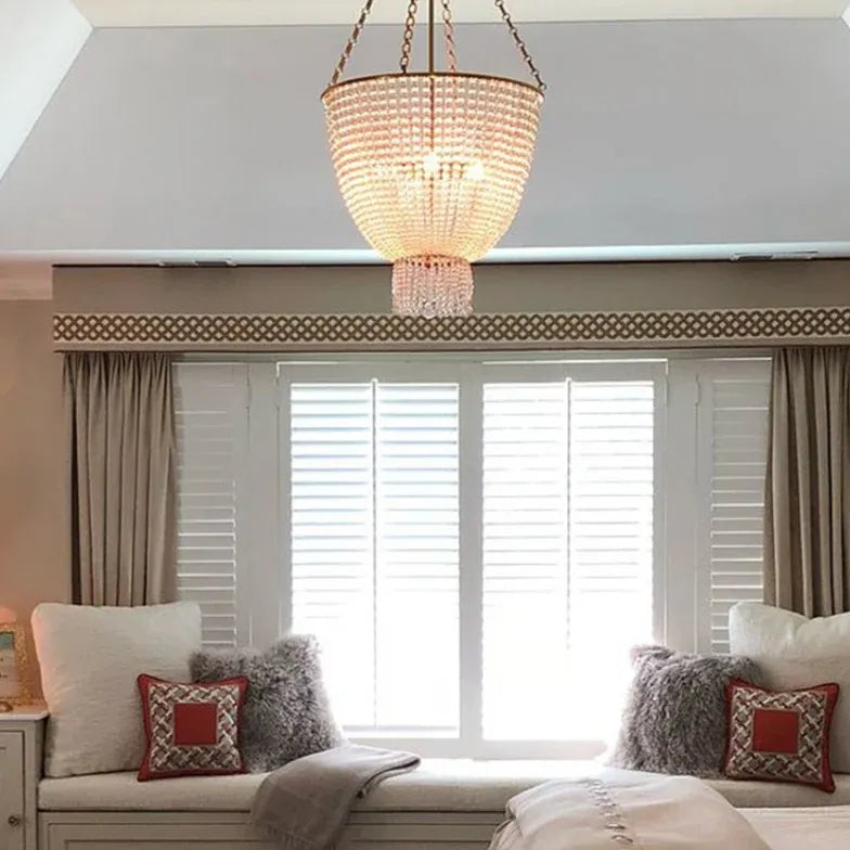 Pearl Curtain Waves for Living Room Chandelier