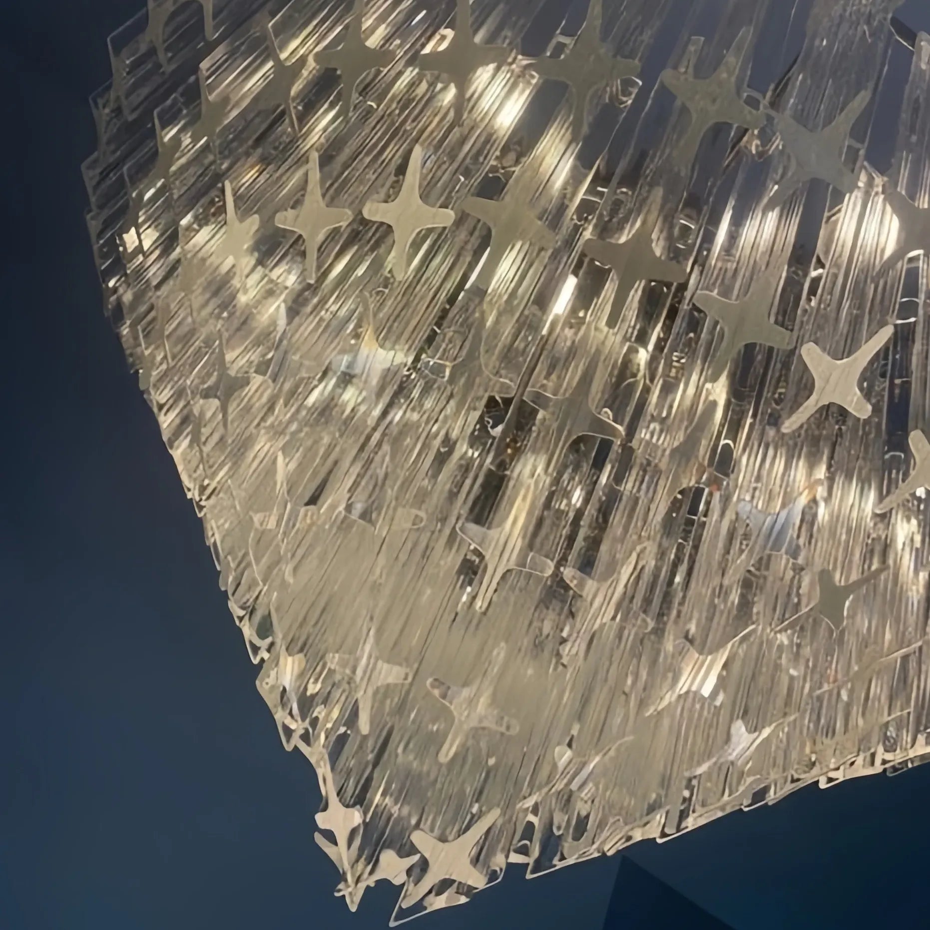 Pyramid Crystal for Living Room Pendant Light