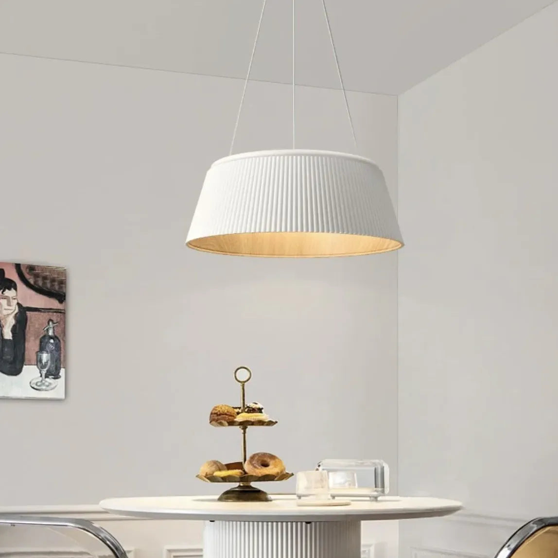 Vertical Texture Minimalist Round Modern Ceiling Light