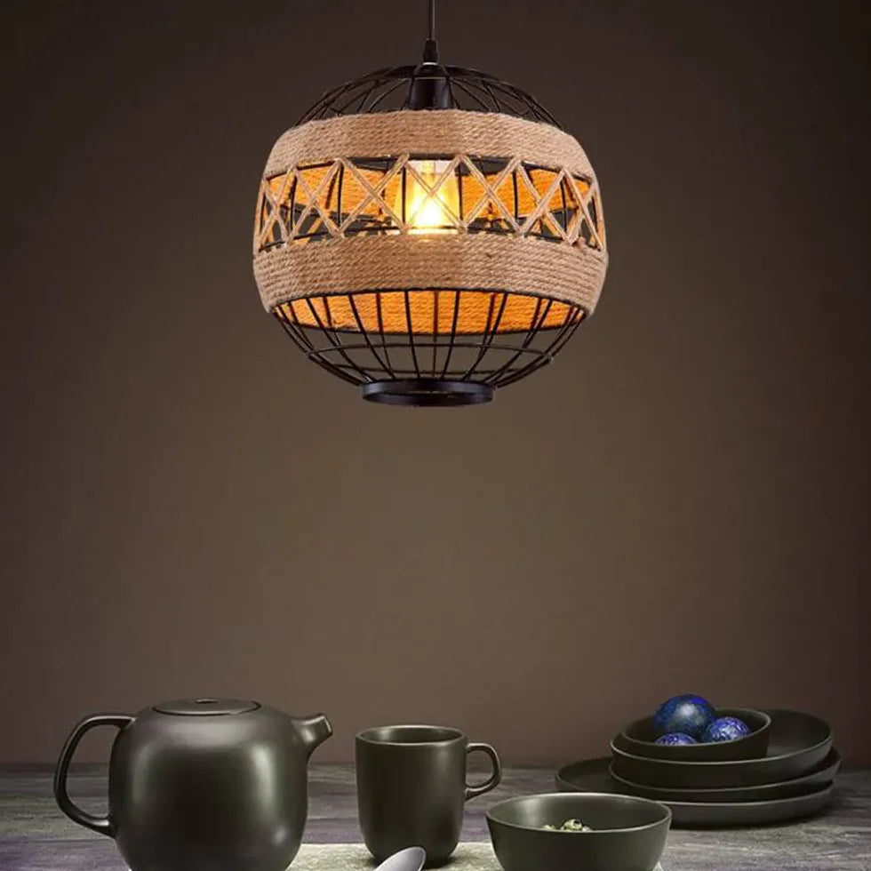 Spherical Cage Design Vintage Dining Room Pendant Light