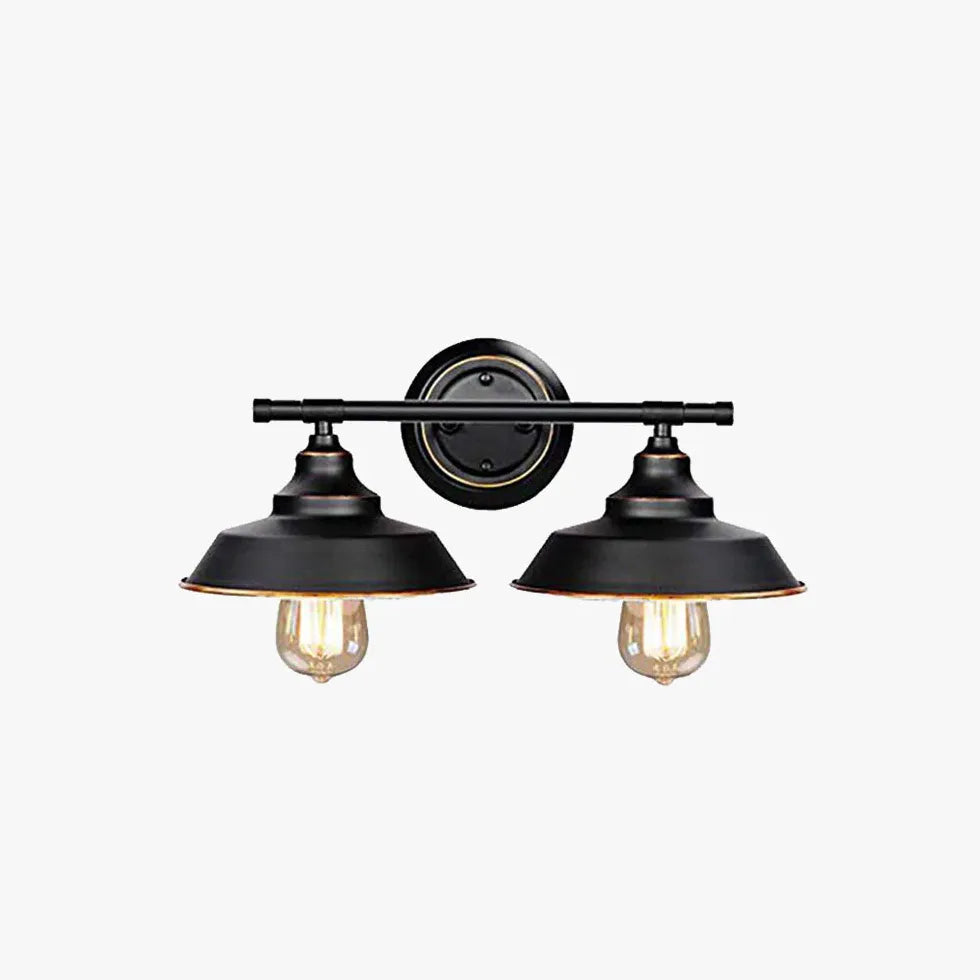 Bowl Shaped Vintage Black Wall Lamps