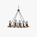 Rectangular Rope Structure Black Industrial Pendant Light