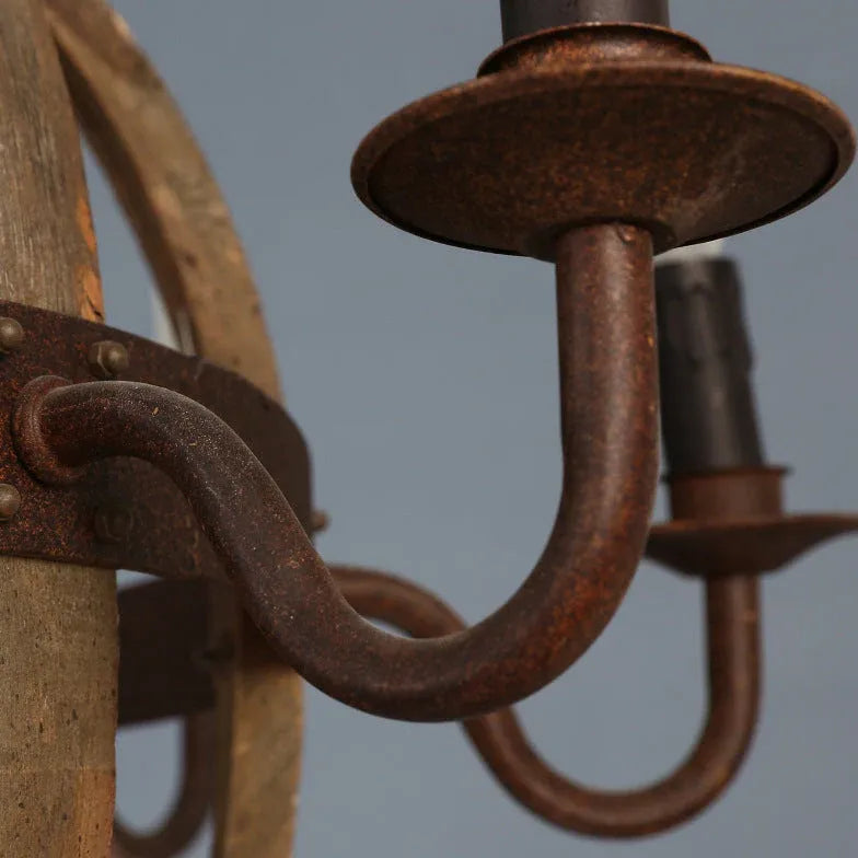 Wooden Ball Candle Vintage Wooden Pendant Light