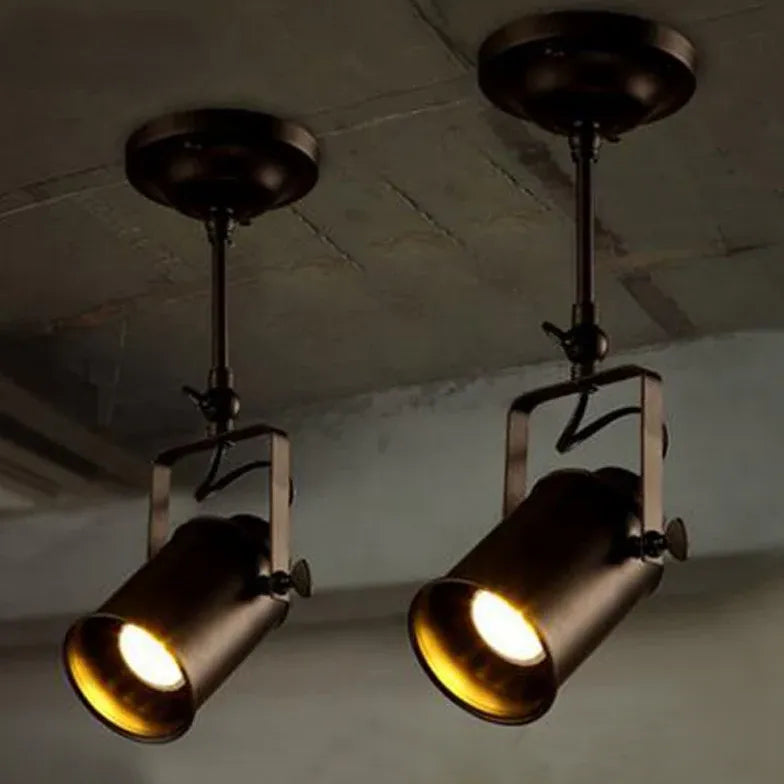 Three-Light Black Metal Ceiling Light