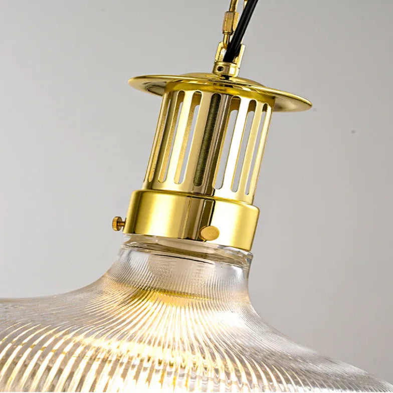 Textured Glass Shade Vintage Pendant Light