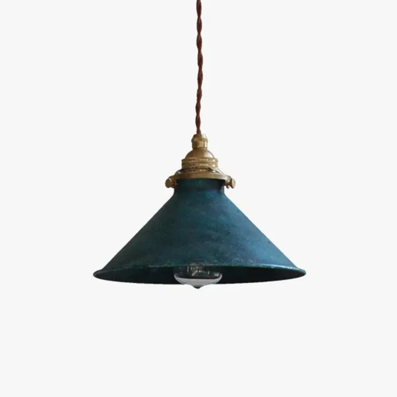 Textured Glass Lampshade Vintage Pendant Light