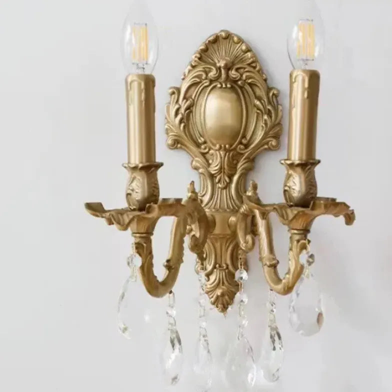 french vintage wall lights crystal