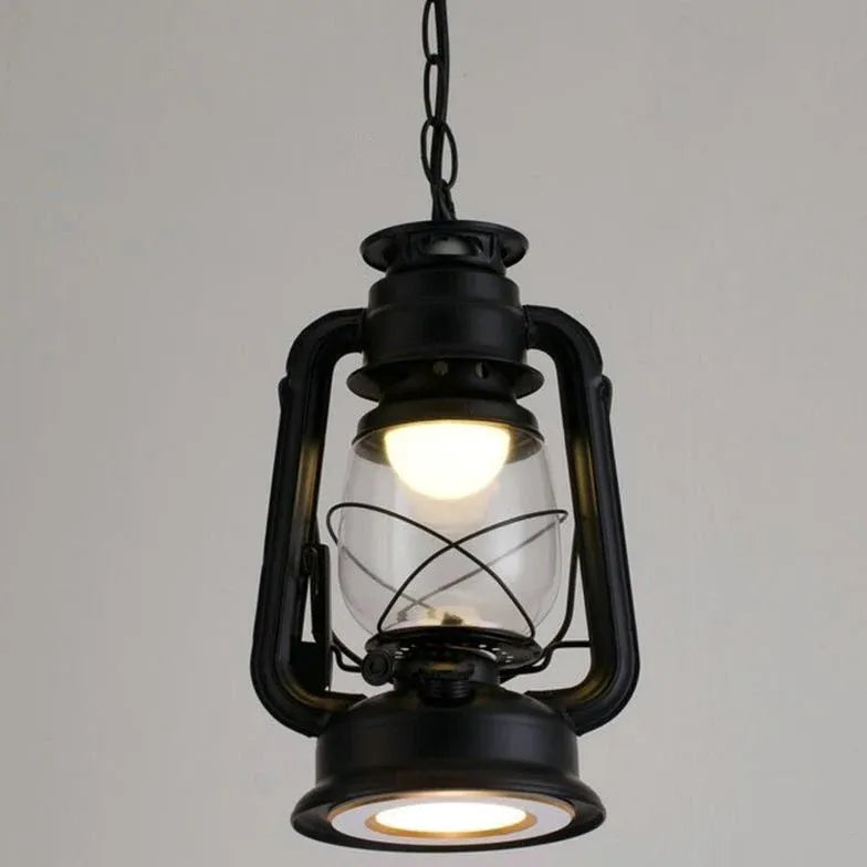 Lantern-Shaped Vintage Industrial Pendant Light