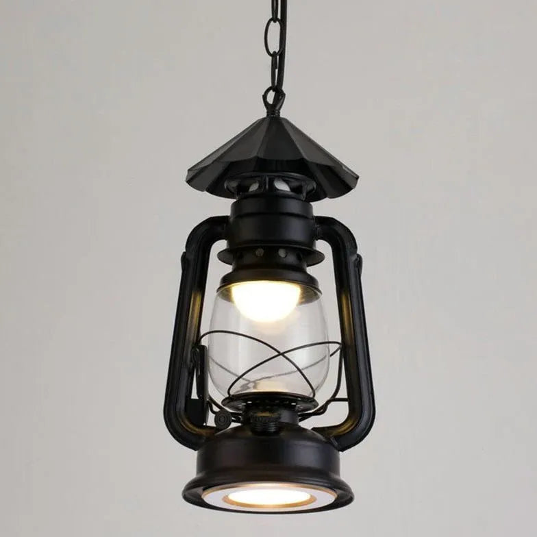 Lantern-Shaped Vintage Industrial Pendant Light