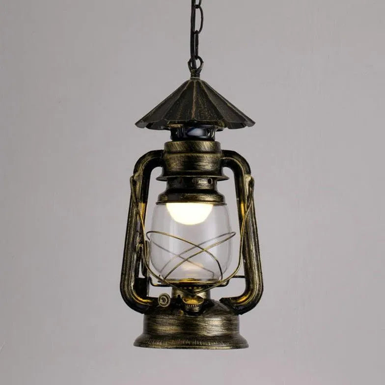 Lantern-Shaped Vintage Industrial Pendant Light