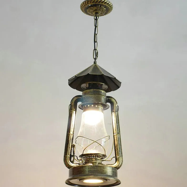 Lantern-Shaped Vintage Industrial Pendant Light