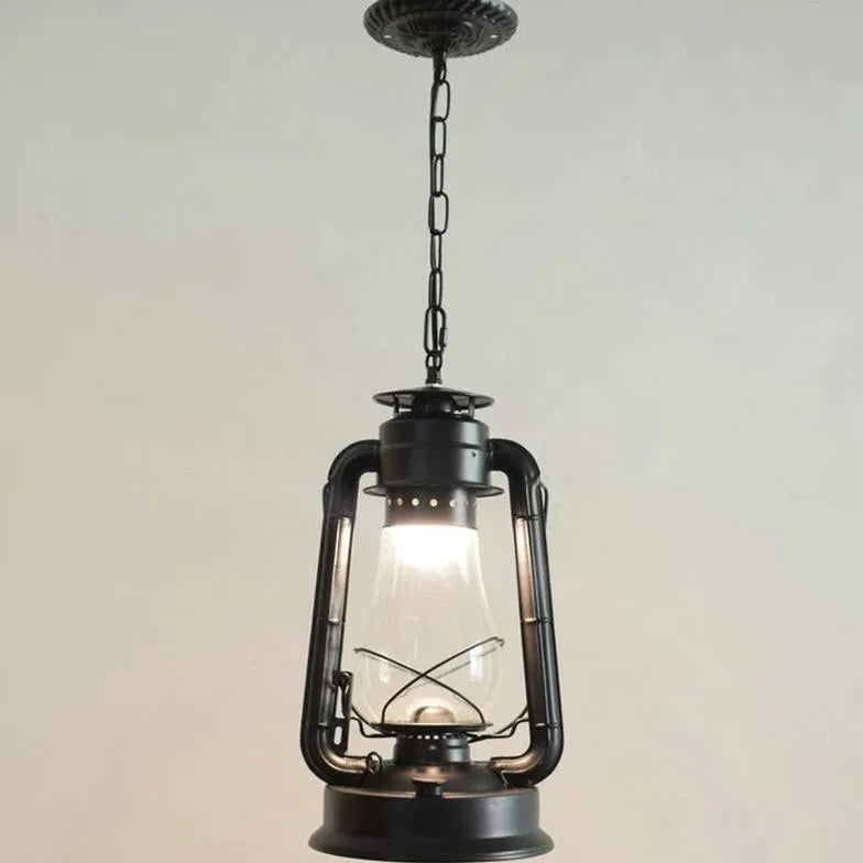 Lantern-Shaped Vintage Industrial Pendant Light
