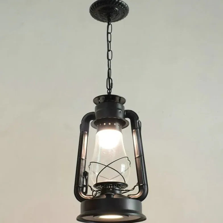 Lantern-Shaped Vintage Industrial Pendant Light