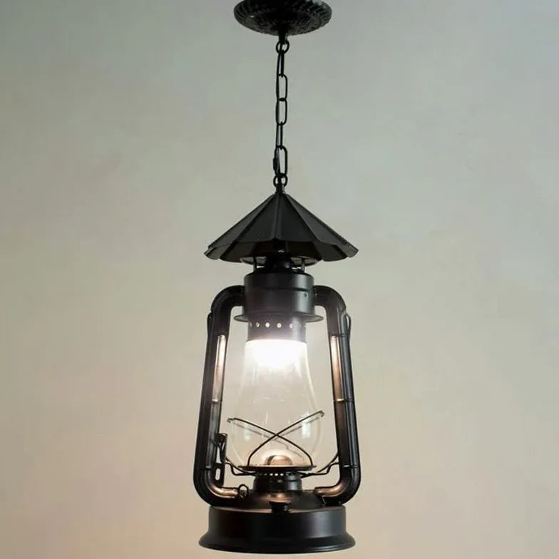 Lantern-Shaped Vintage Industrial Pendant Light