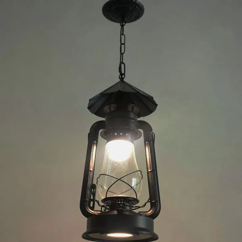 Lantern-Shaped Vintage Industrial Pendant Light