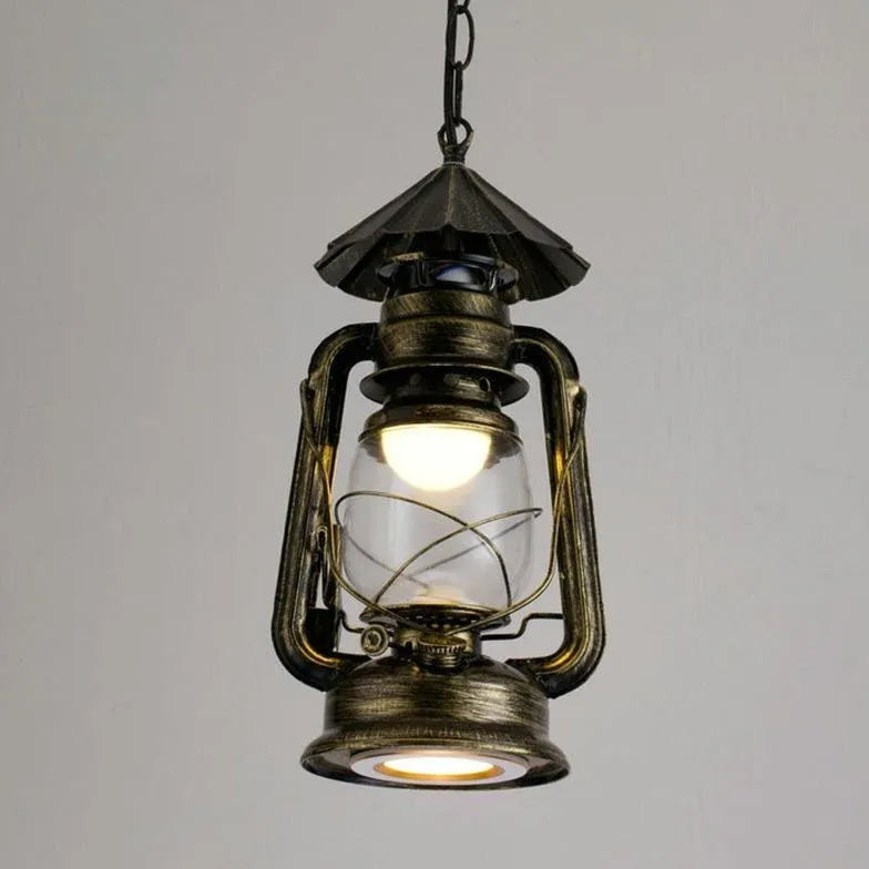 Lantern-Shaped Vintage Industrial Pendant Light
