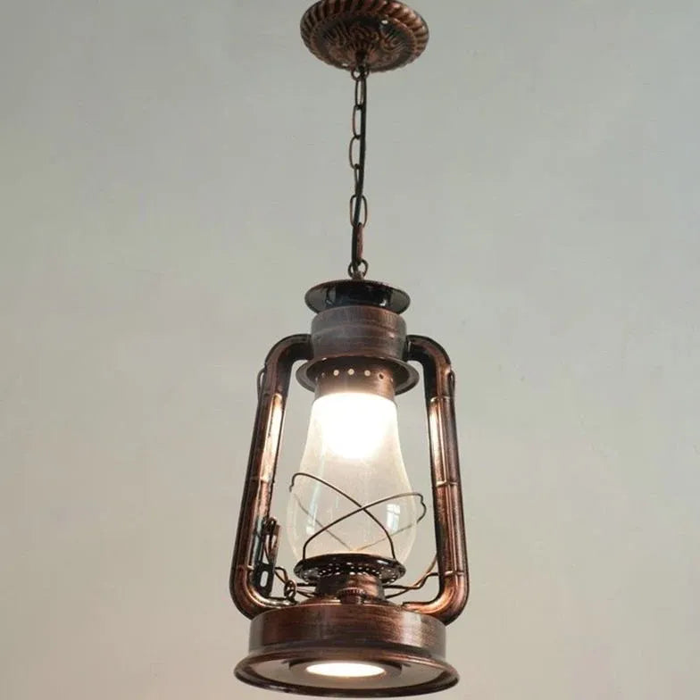 Lantern-Shaped Vintage Industrial Pendant Light