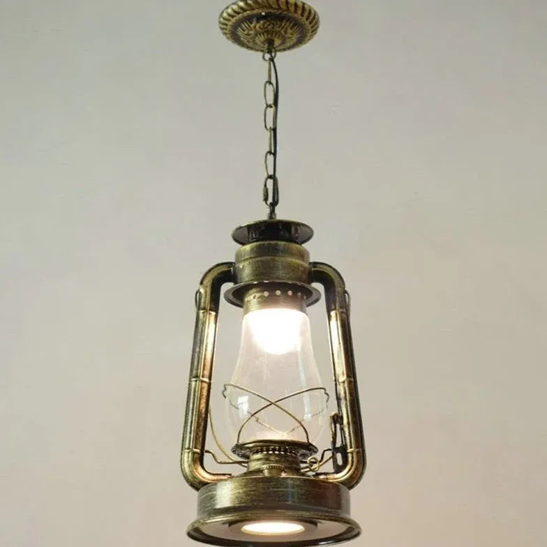 Lantern-Shaped Vintage Industrial Pendant Light