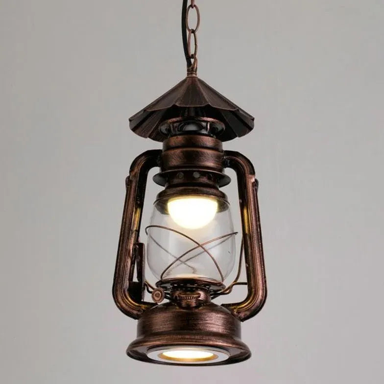 Lantern-Shaped Vintage Industrial Pendant Light
