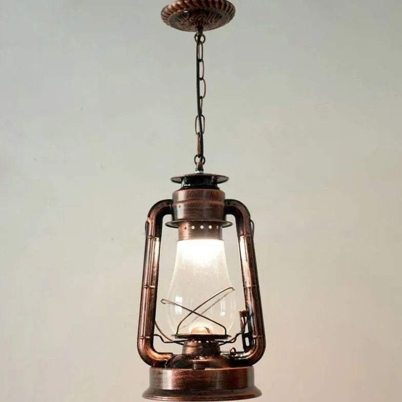 Lantern-Shaped Vintage Industrial Pendant Light