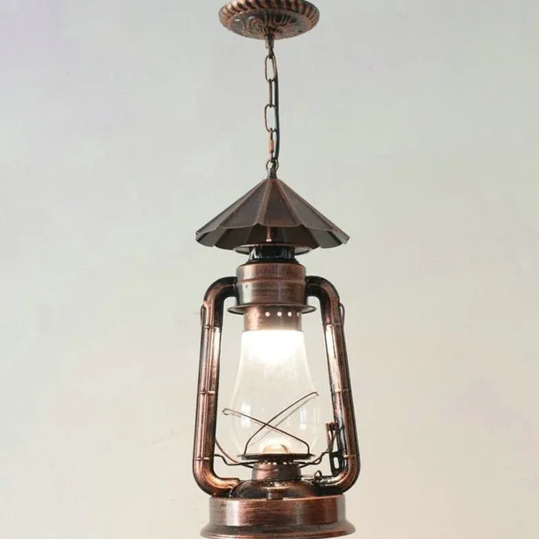 Lantern-Shaped Vintage Industrial Pendant Light