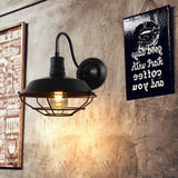 Metal Mesh Industrial Black Wall Lamps