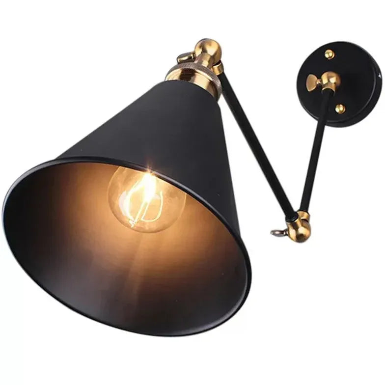 Cone Industrial Black Wall Lamps