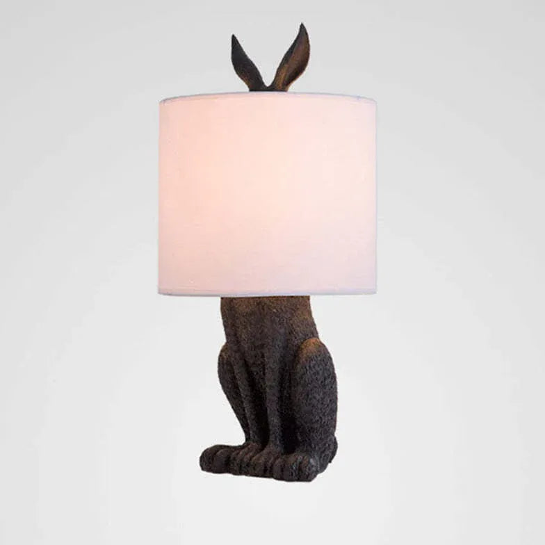 Rabbit Cylinder Shape Bedside Table Lamp