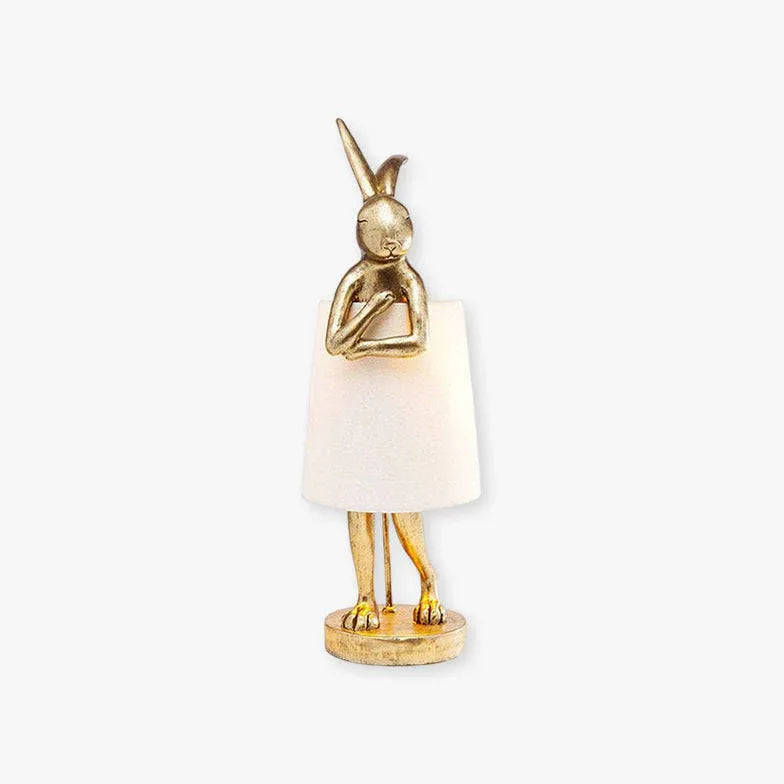 White Rabbit-Shaped Modern Bedside Table Lamp