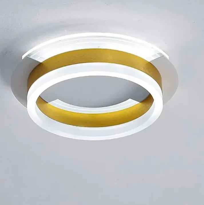 Square Gold Modern Corridor Ceiling Light